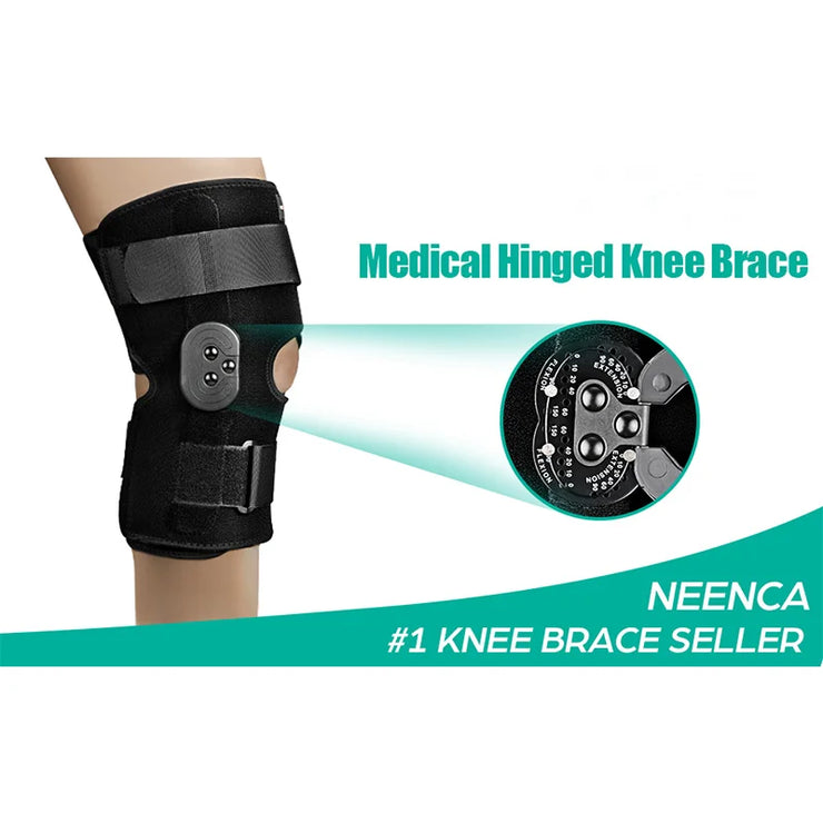 Hinged knees braces adjustable