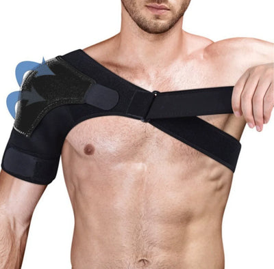 Man wearing an Adjustable Posture Corrector for shoulder pain relief and enhanced posture support.