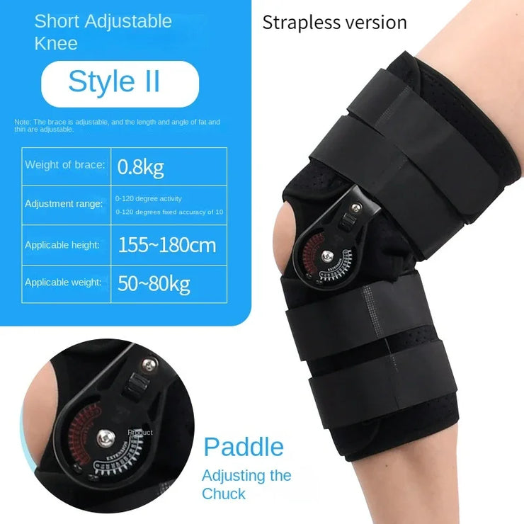 Adjustable knee joint fixation support bracket for leg fracture, knee bone fracture, meniscus rehabilitation knee protection