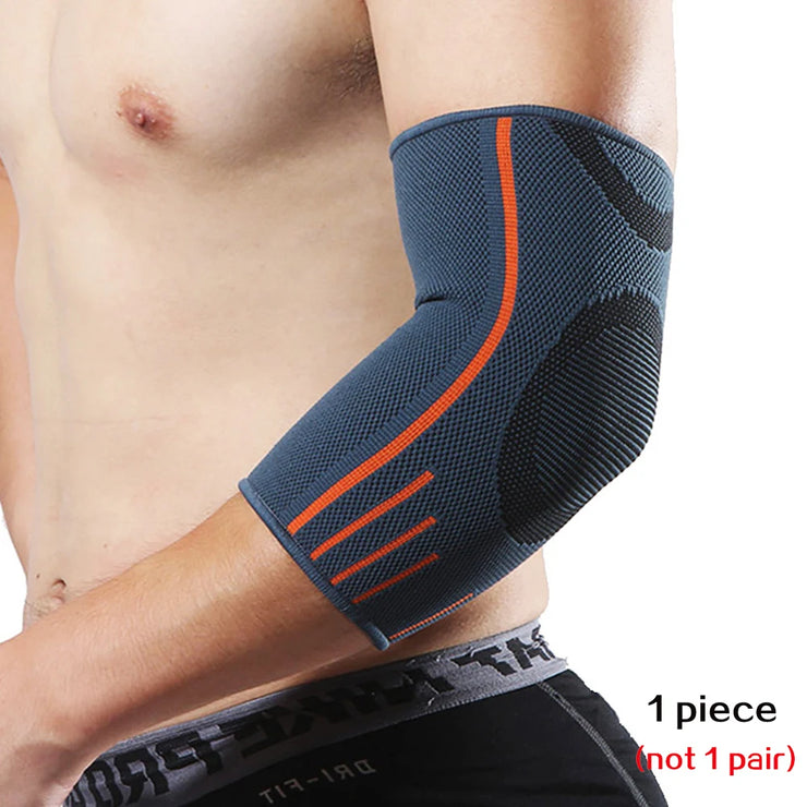 1 PCS Elbow Support Elastic Gym Sport Elbow Protective Pads Men Absorb Sweat Sports Elbow Pads Basketball Arm Sleeve Elbow Brace