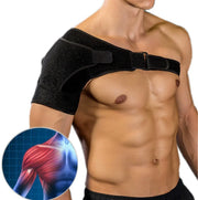 Adjustable Posture Corrector on a model's shoulder, designed for posture support and shoulder pain relief.