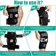 Hinged knees braces adjustable