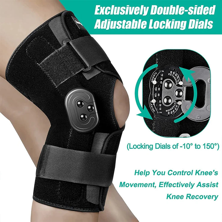Hinged knees braces adjustable