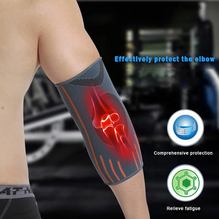 1 PCS Elbow Support Elastic Gym Sport Elbow Protective Pads Men Absorb Sweat Sports Elbow Pads Basketball Arm Sleeve Elbow Brace