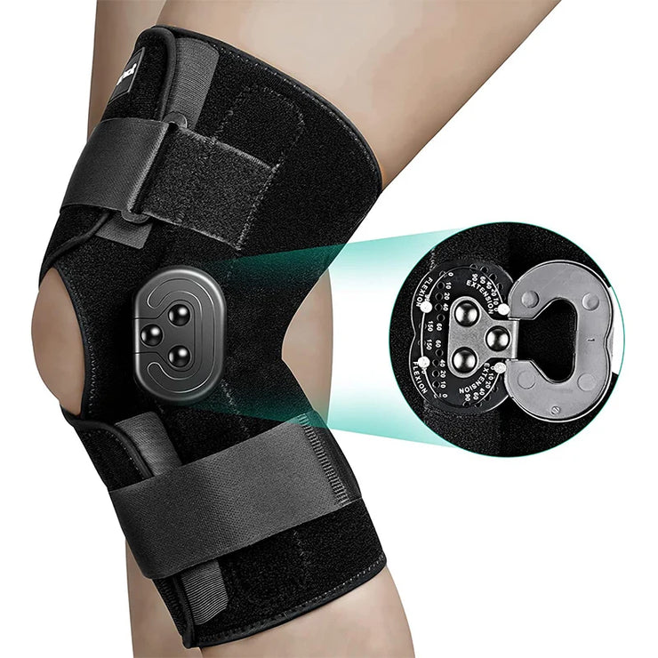 Hinged knees braces adjustable