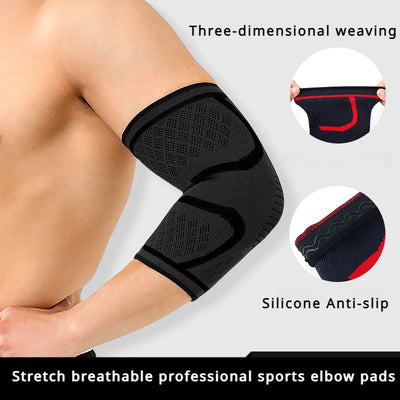 1PCS Elbow Support Elastic Gym Sport Elbow Protective Pad Absorb Sweat Sport Basketball Arm Sleeve Elbow Brace