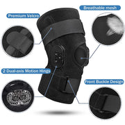 Hinged knees braces adjustable