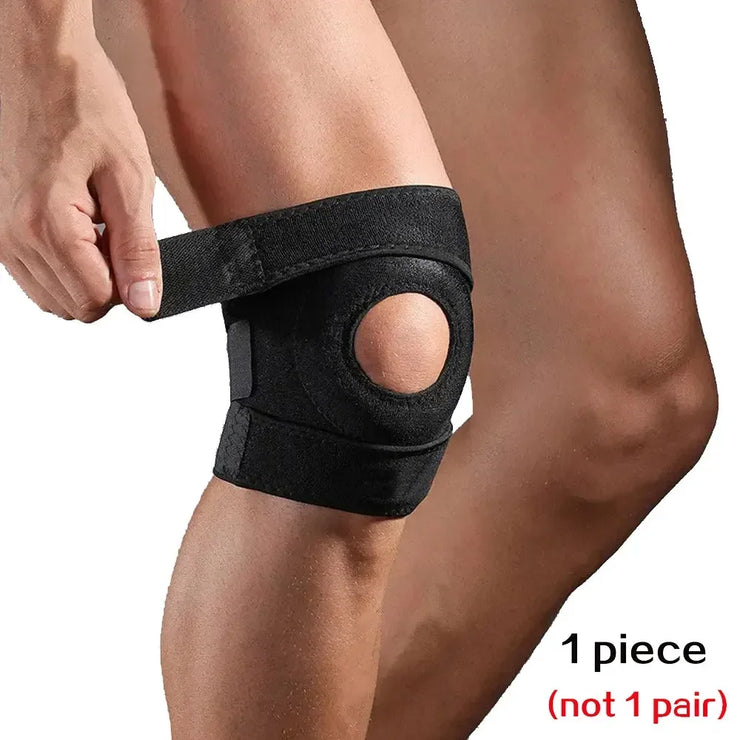 1 PCS Knee Support Brace with Open Patella Design and Adjustable Hook and Loop Closure for Running, Biking, Aerobics, Fitness