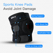 Knee Brace with Side Stabilizers Breathable Adjustable Knee Support Suitable for Sport Training and Knee Pain